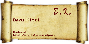 Daru Kitti névjegykártya